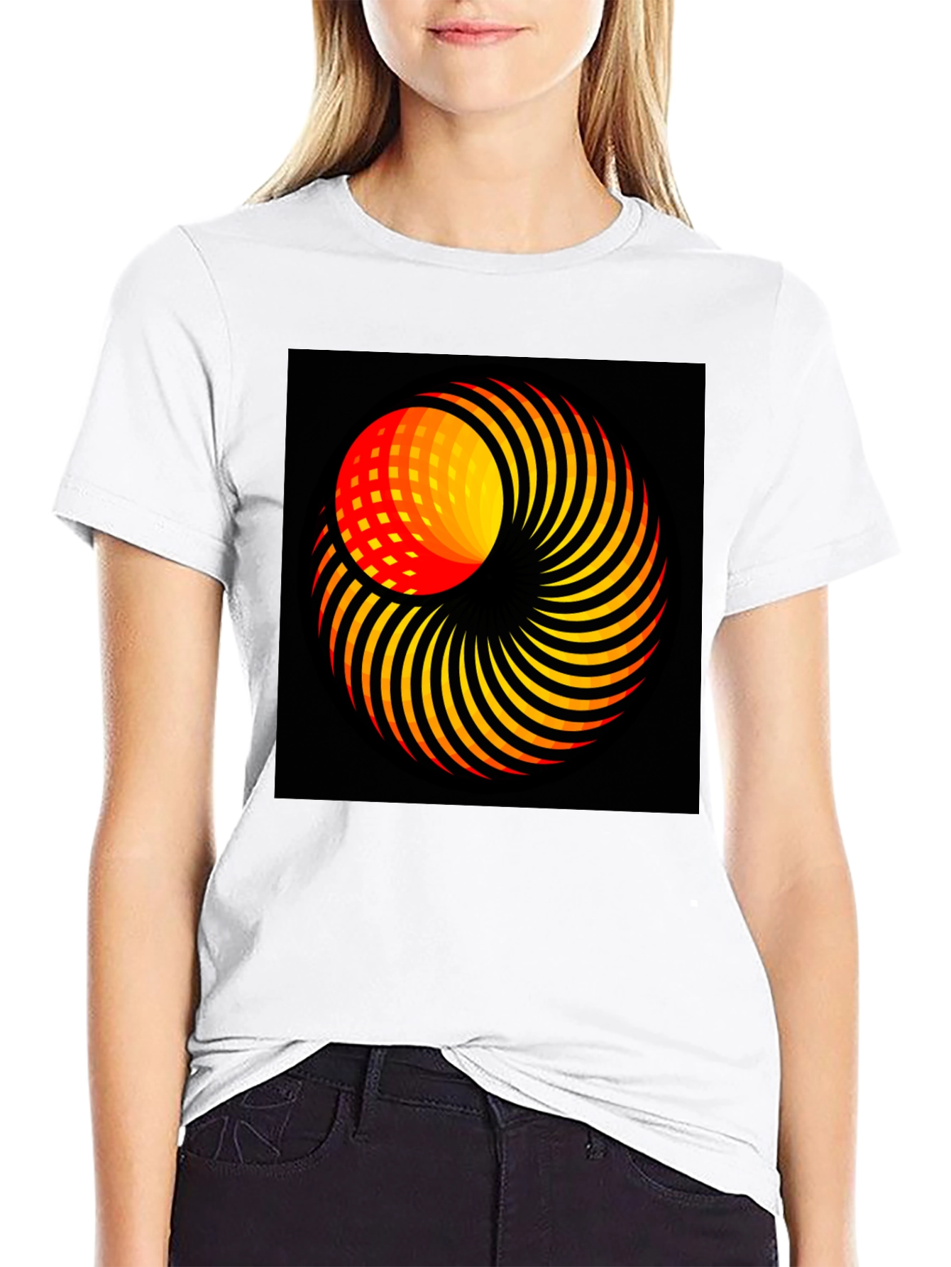 Abstract Swirl Graphic T-Shirt - Modern Art Tee