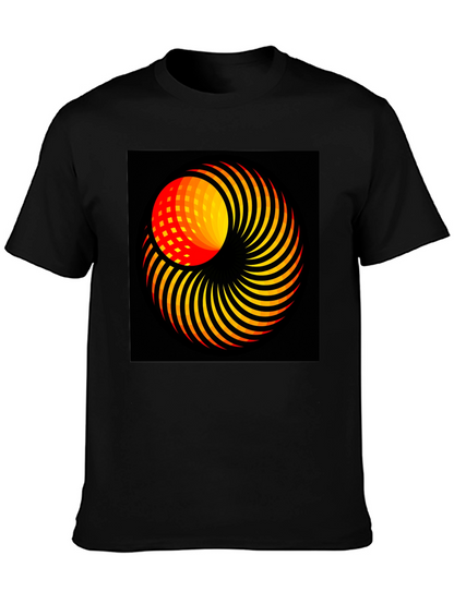 Abstract Swirl Graphic T-Shirt - Modern Art Tee
