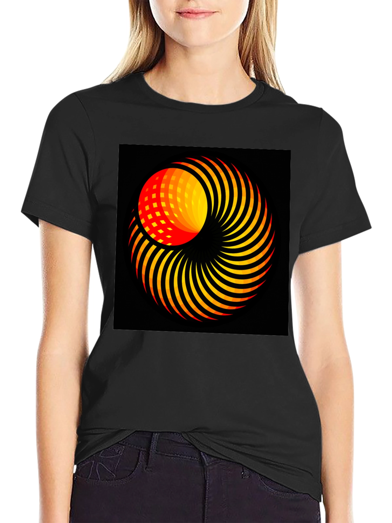 Abstract Swirl Graphic T-Shirt - Modern Art Tee
