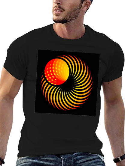 Abstract Swirl Graphic T-Shirt - Modern Art Tee