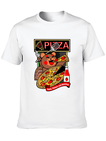 Pizza Bear Graphic Tee - Foodie Fashion