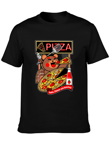 Pizza Bear Graphic Tee - Foodie Fashion