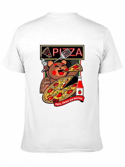 Pizza Bear Graphic Tee - Foodie Fashion