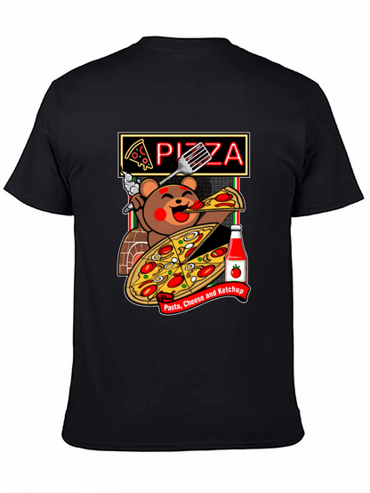 Pizza Bear Graphic Tee - Foodie Fashion