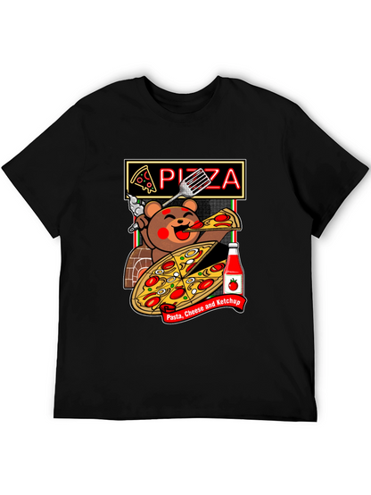 Pizza Bear Graphic Tee - Foodie Fashion