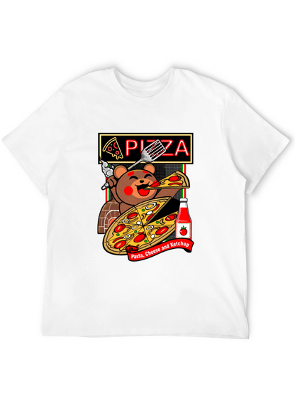 Pizza Bear Graphic Tee - Foodie Fashion
