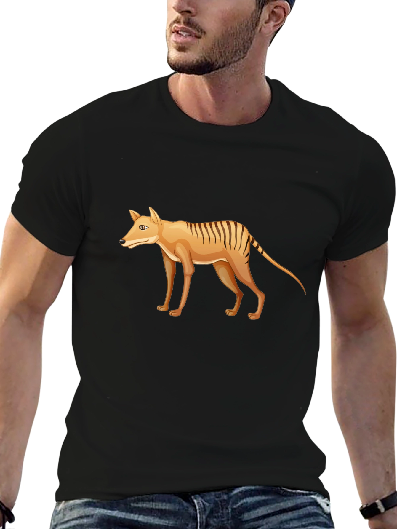 Tasmanian Tiger Graphic Tee - Extinct Animal T-Shirt