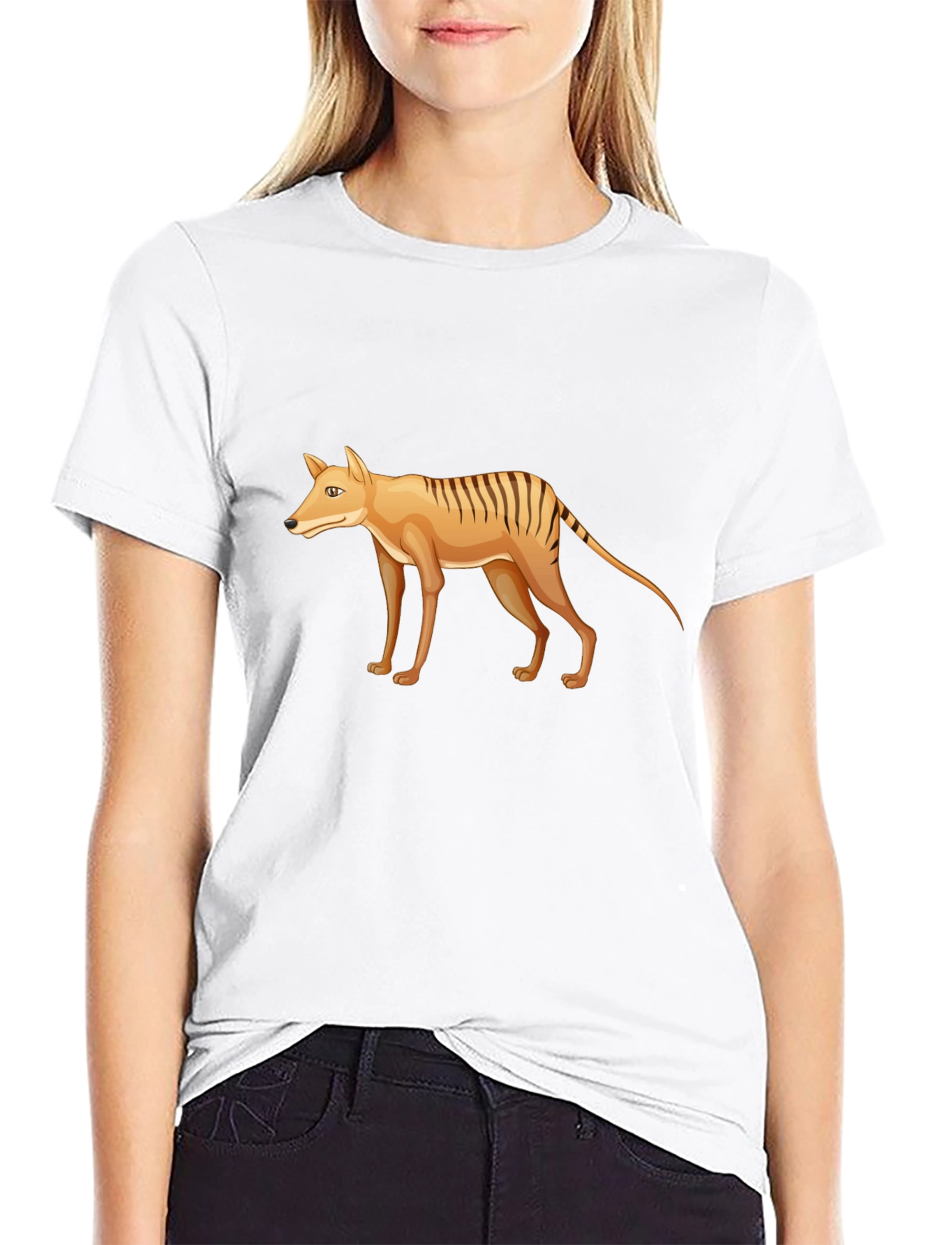 Tasmanian Tiger Graphic Tee - Extinct Animal T-Shirt