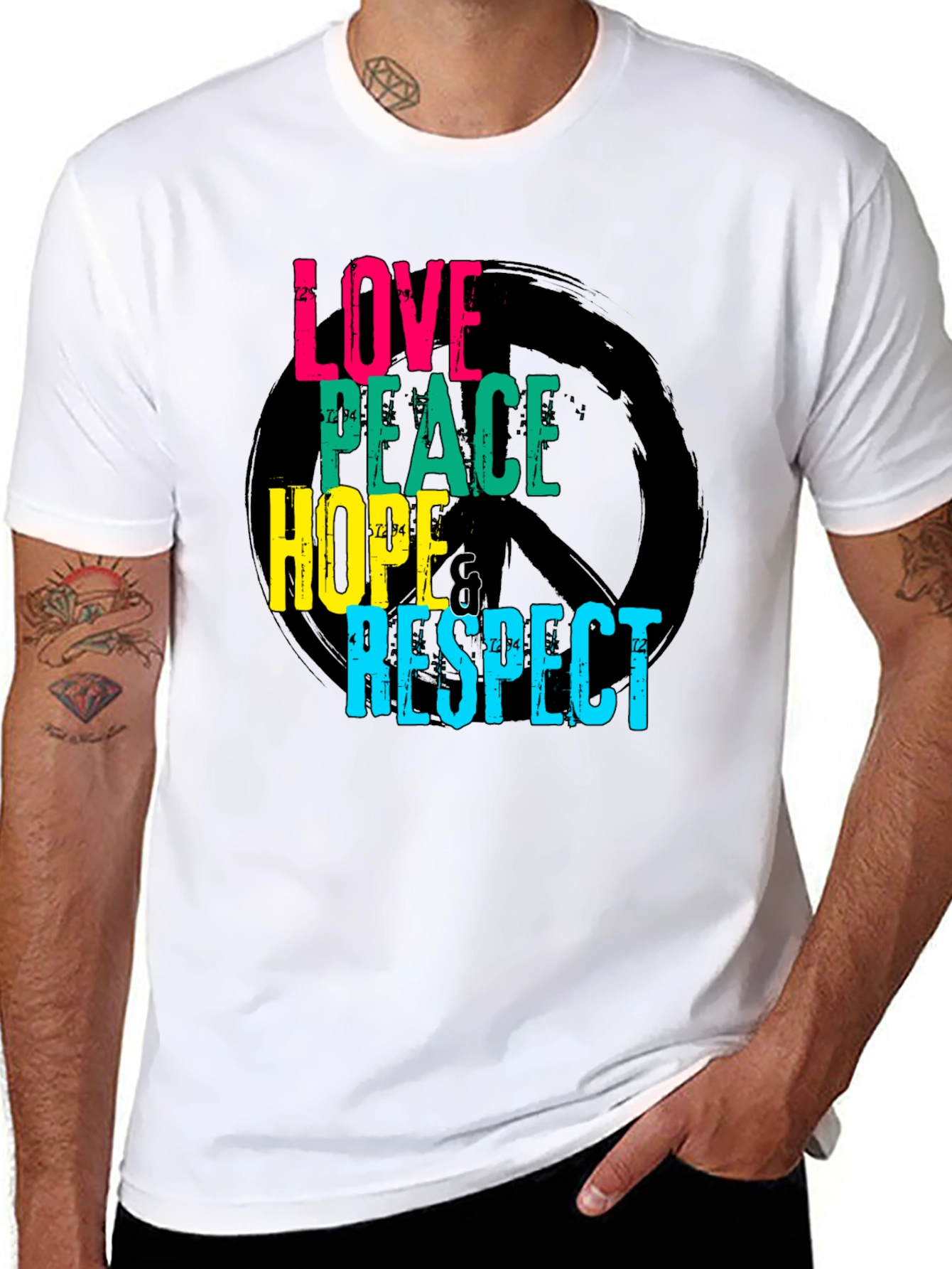 Love Peace Hope Respect Graphic T-Shirt