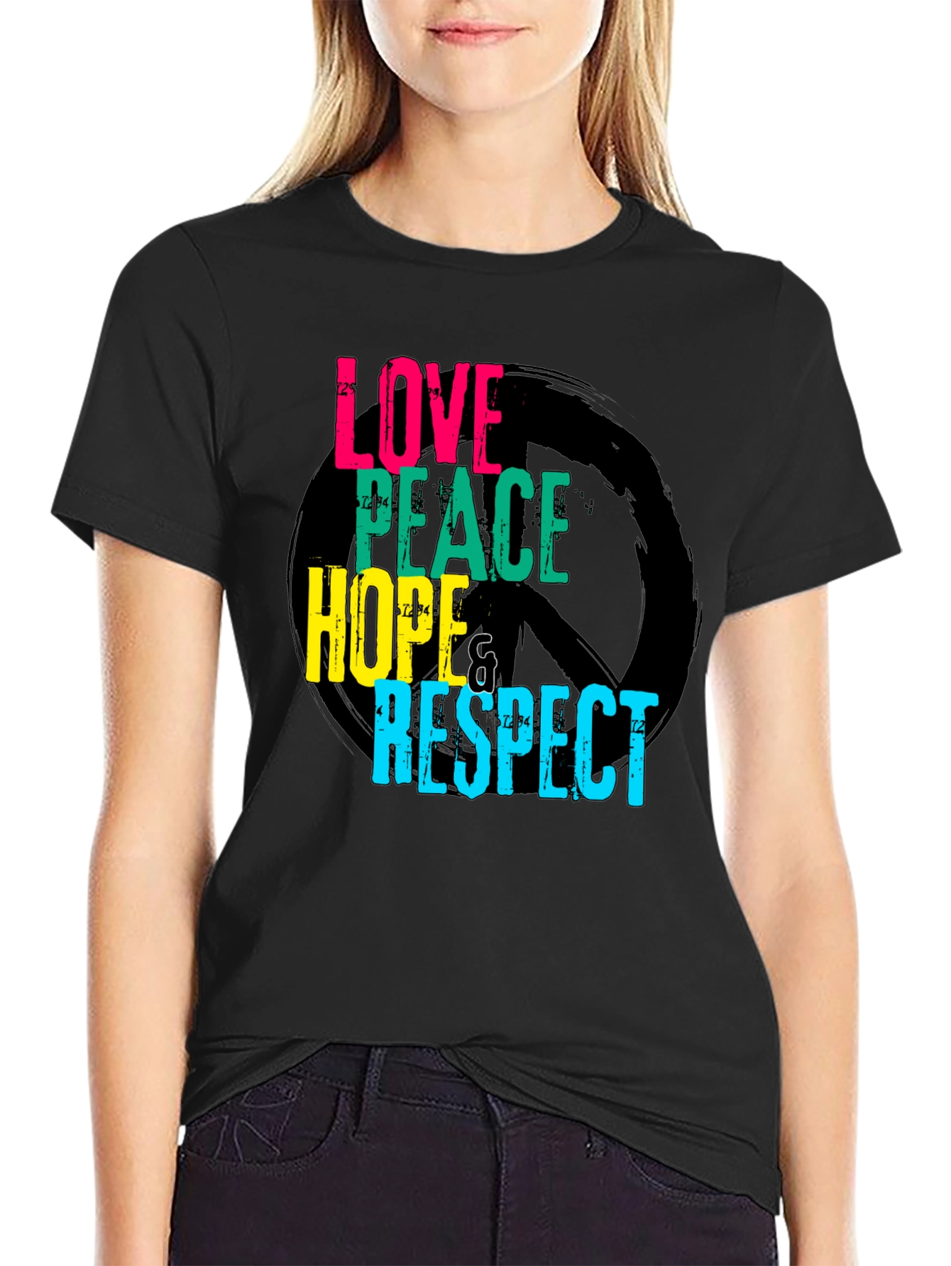 Love Peace Hope Respect Graphic T-Shirt