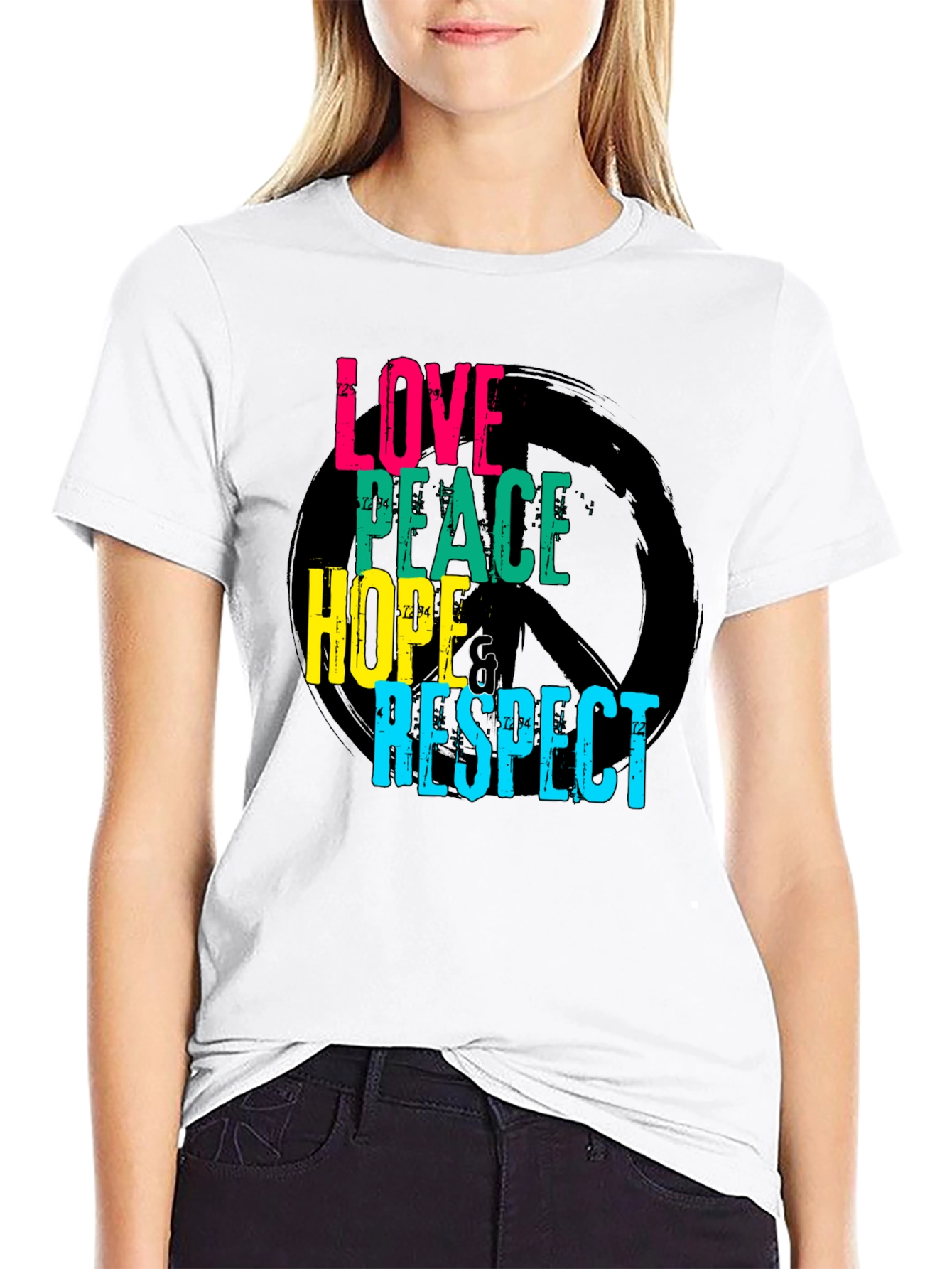 Love Peace Hope Respect Graphic T-Shirt