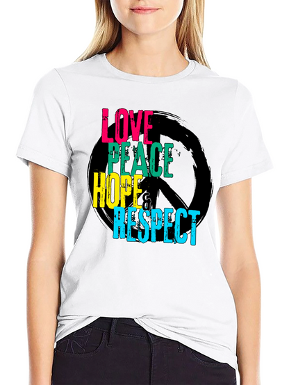 Love Peace Hope Respect Graphic T-Shirt
