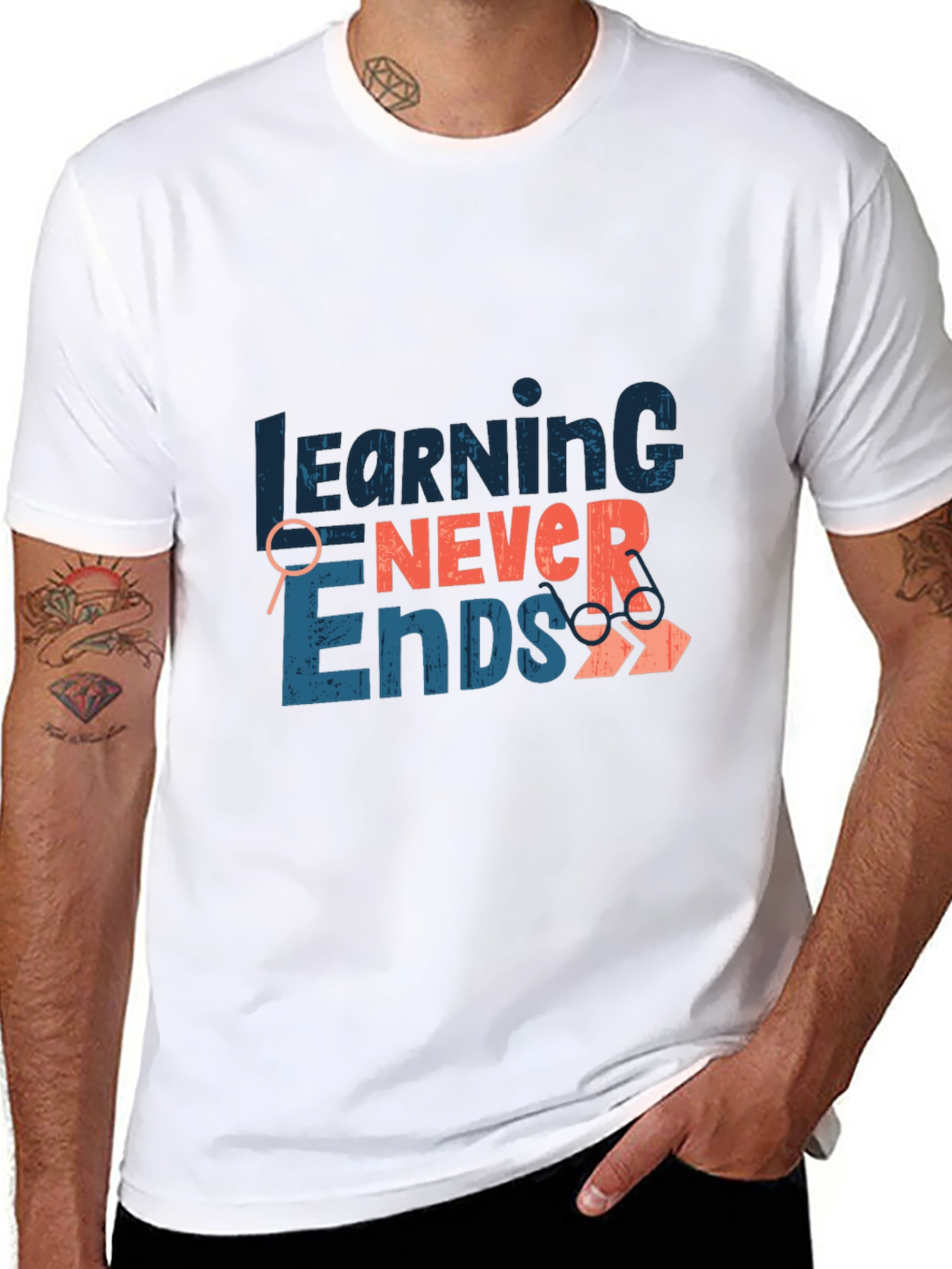 Learning Never Ends Graphic Tee