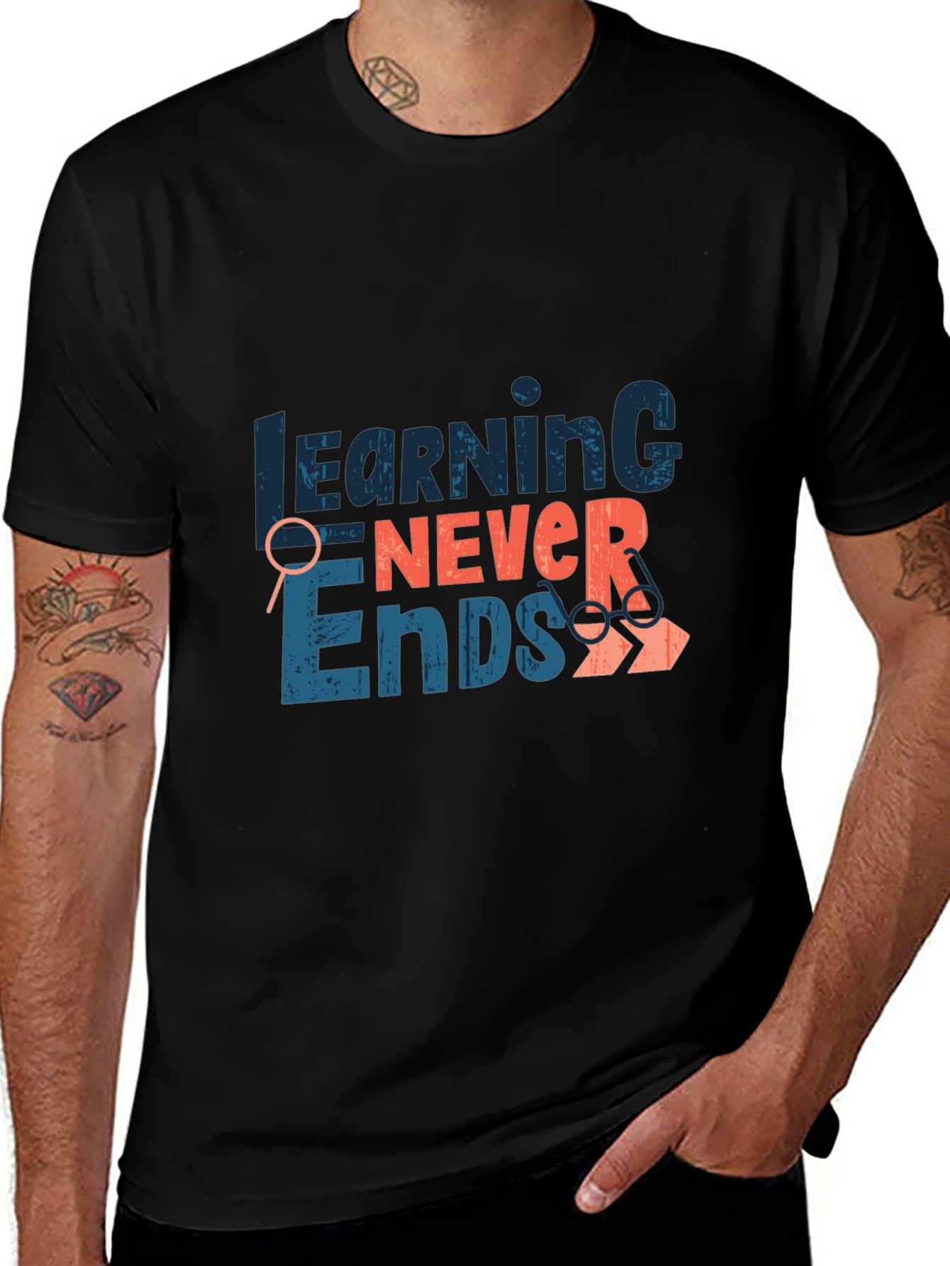 Learning Never Ends Graphic Tee