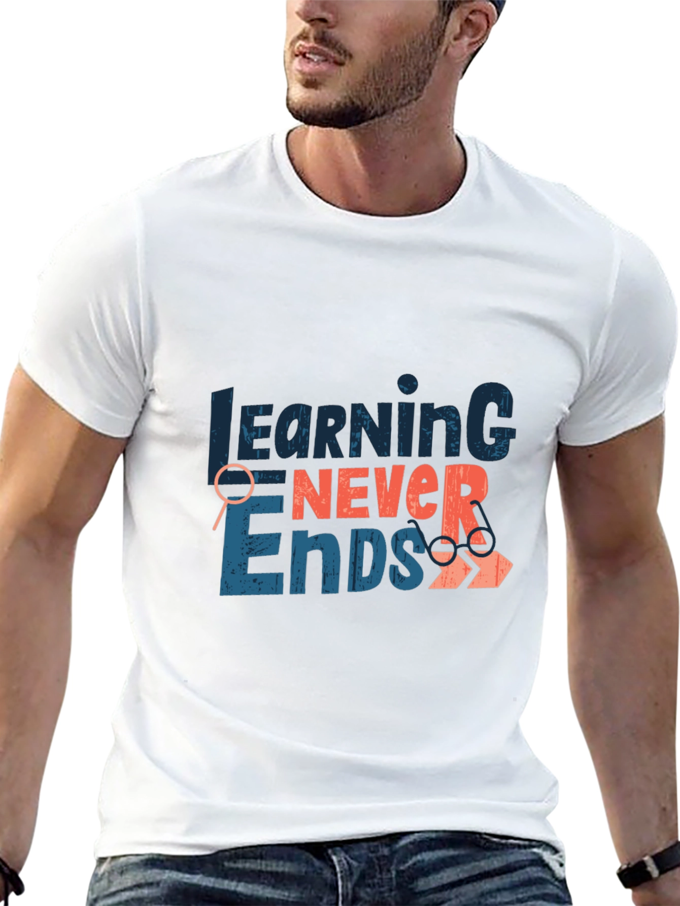 Learning Never Ends Graphic Tee