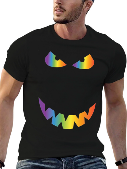 Rainbow Evil Face Graphic Tee