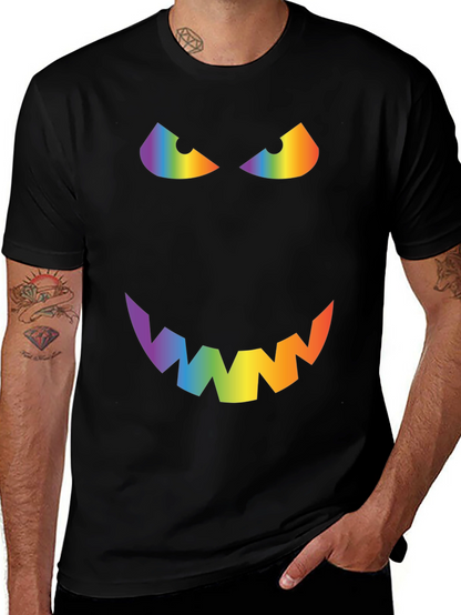 Rainbow Evil Face Graphic Tee