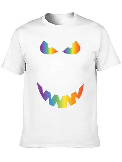 Rainbow Evil Face Graphic Tee