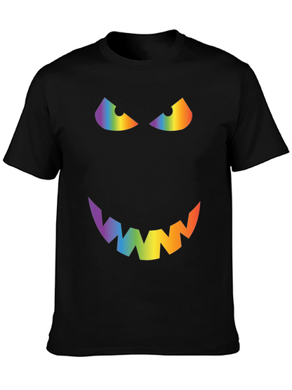 Rainbow Evil Face Graphic Tee