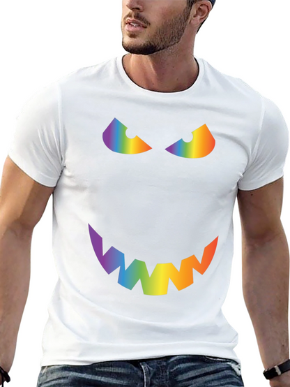 Rainbow Evil Face Graphic Tee