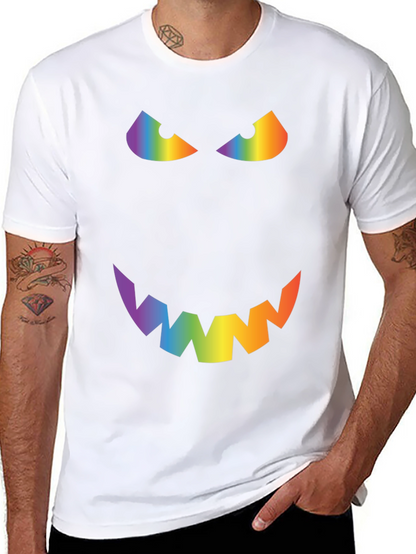 Rainbow Evil Face Graphic Tee