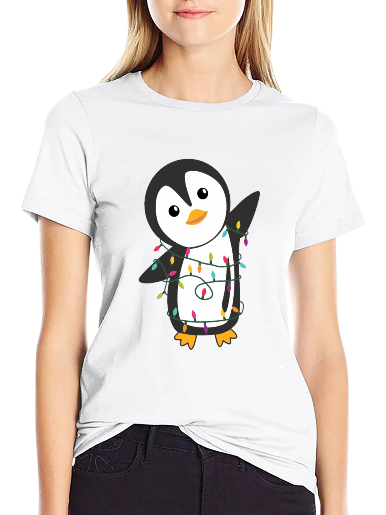 Festive Penguin T-Shirt - Holiday Cheer