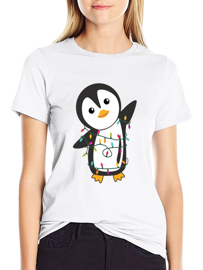 Festive Penguin T-Shirt - Holiday Cheer