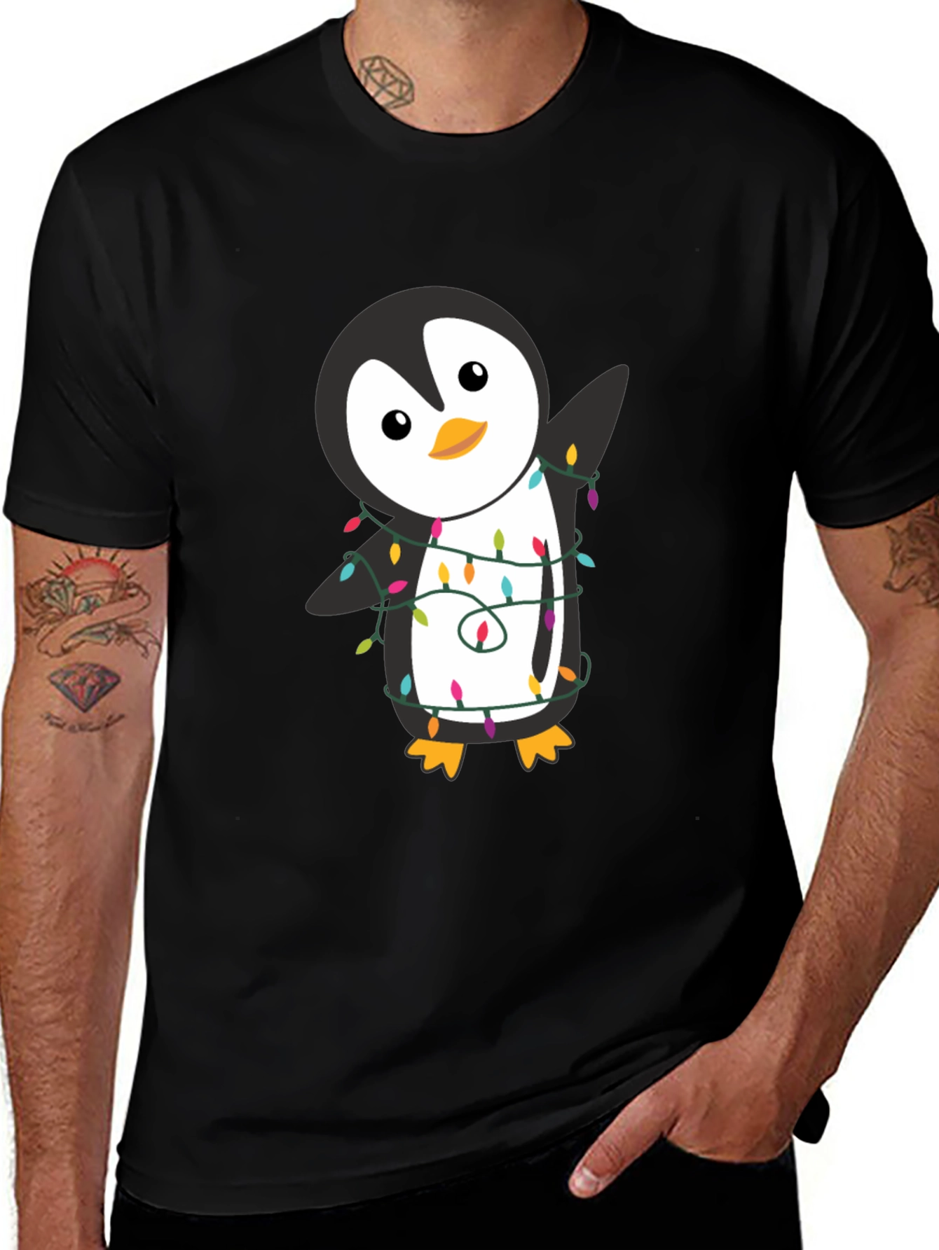 Festive Penguin T-Shirt - Holiday Cheer