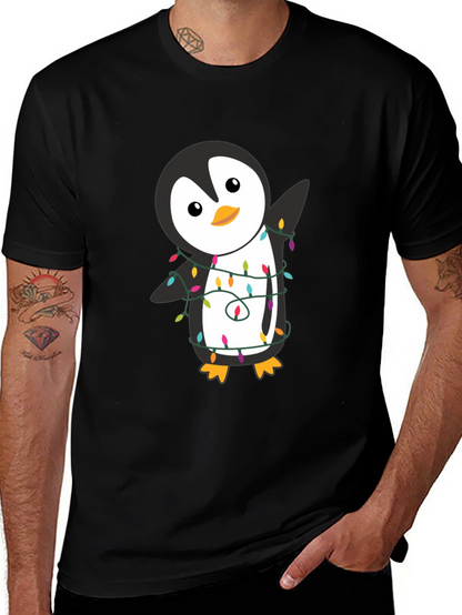 Festive Penguin T-Shirt - Holiday Cheer