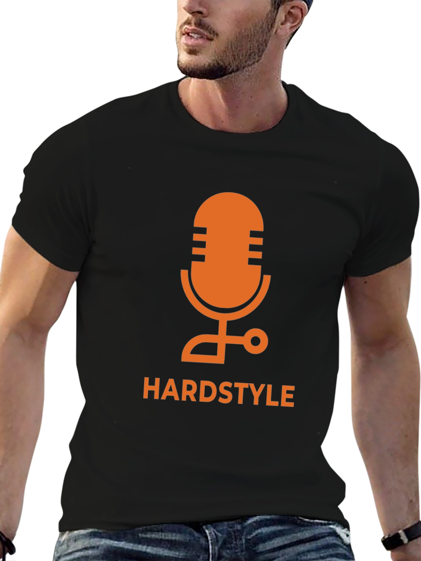 Hardstyle Microphone Graphic Tee - Black
