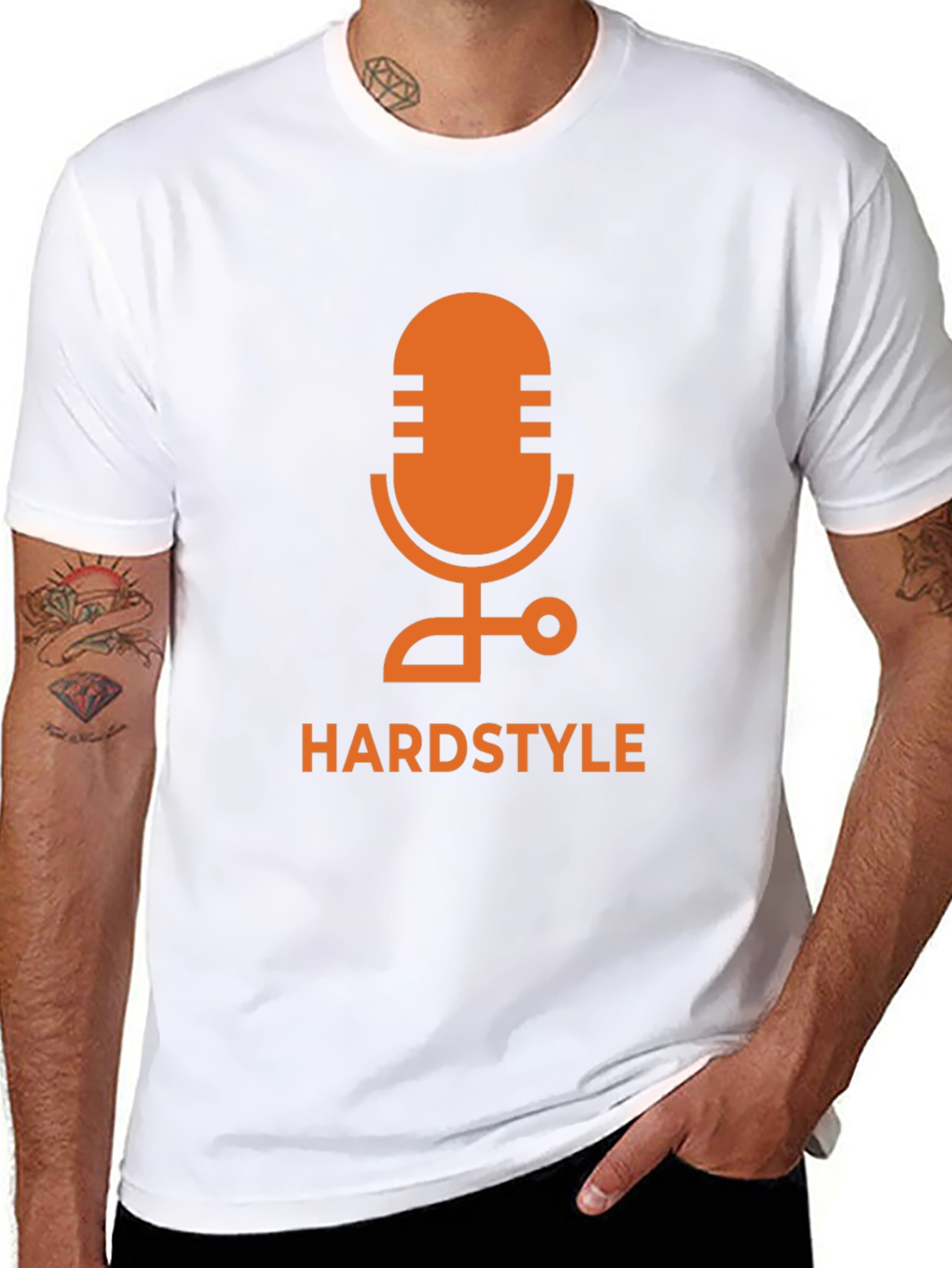 Hardstyle Microphone Graphic Tee - Black