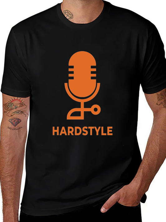 Hardstyle Microphone Graphic Tee - Black