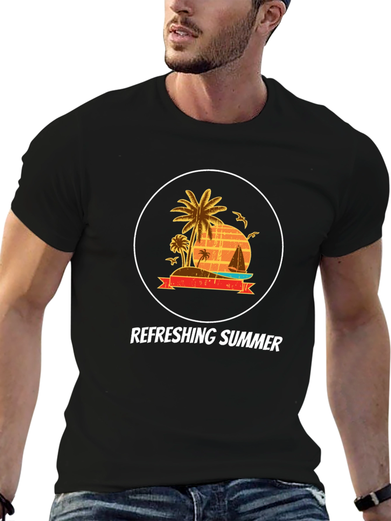 Refreshing Summer Graphic Tee - Island Life