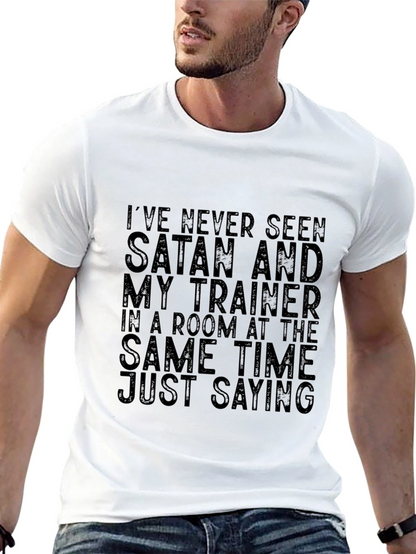 Satan Trainer Graphic Tee - Funny Gym T-Shirt
