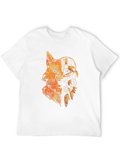 Wolf Dreamcatcher Graphic Tee - Black