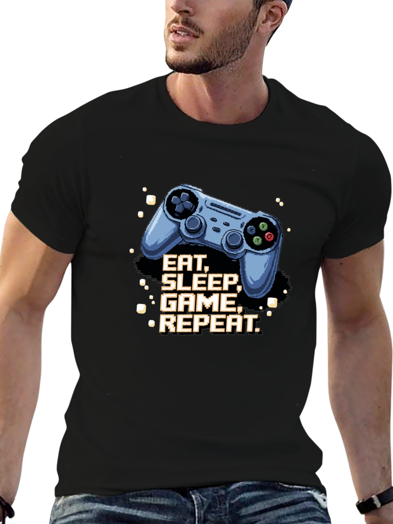 Eat Sleep Game Repeat Gamer T-Shirt