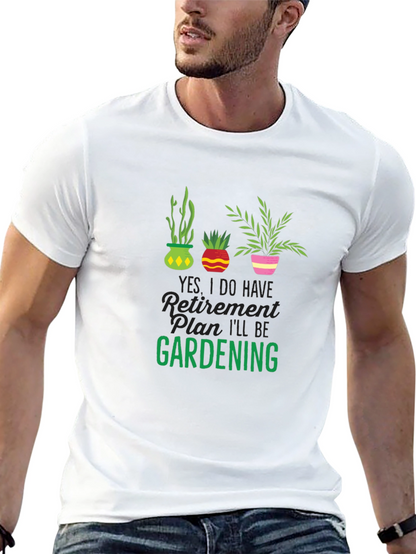 Gardening Retirement Plan T-Shirt - Black