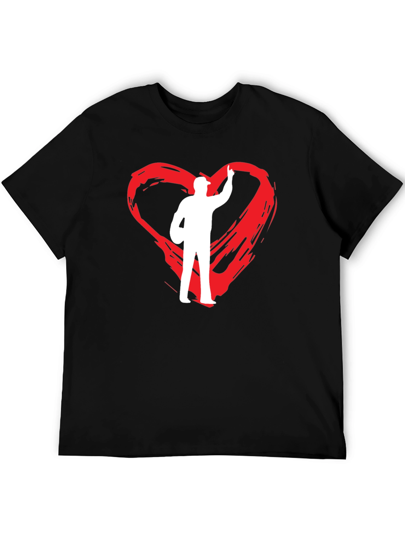 Heart Painter Tee - Black Graphic T-Shirt