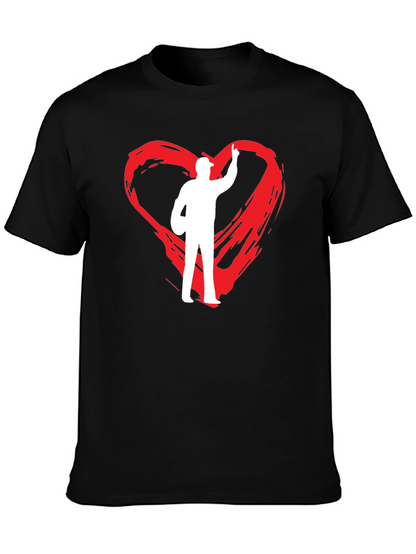 Heart Painter Tee - Black Graphic T-Shirt