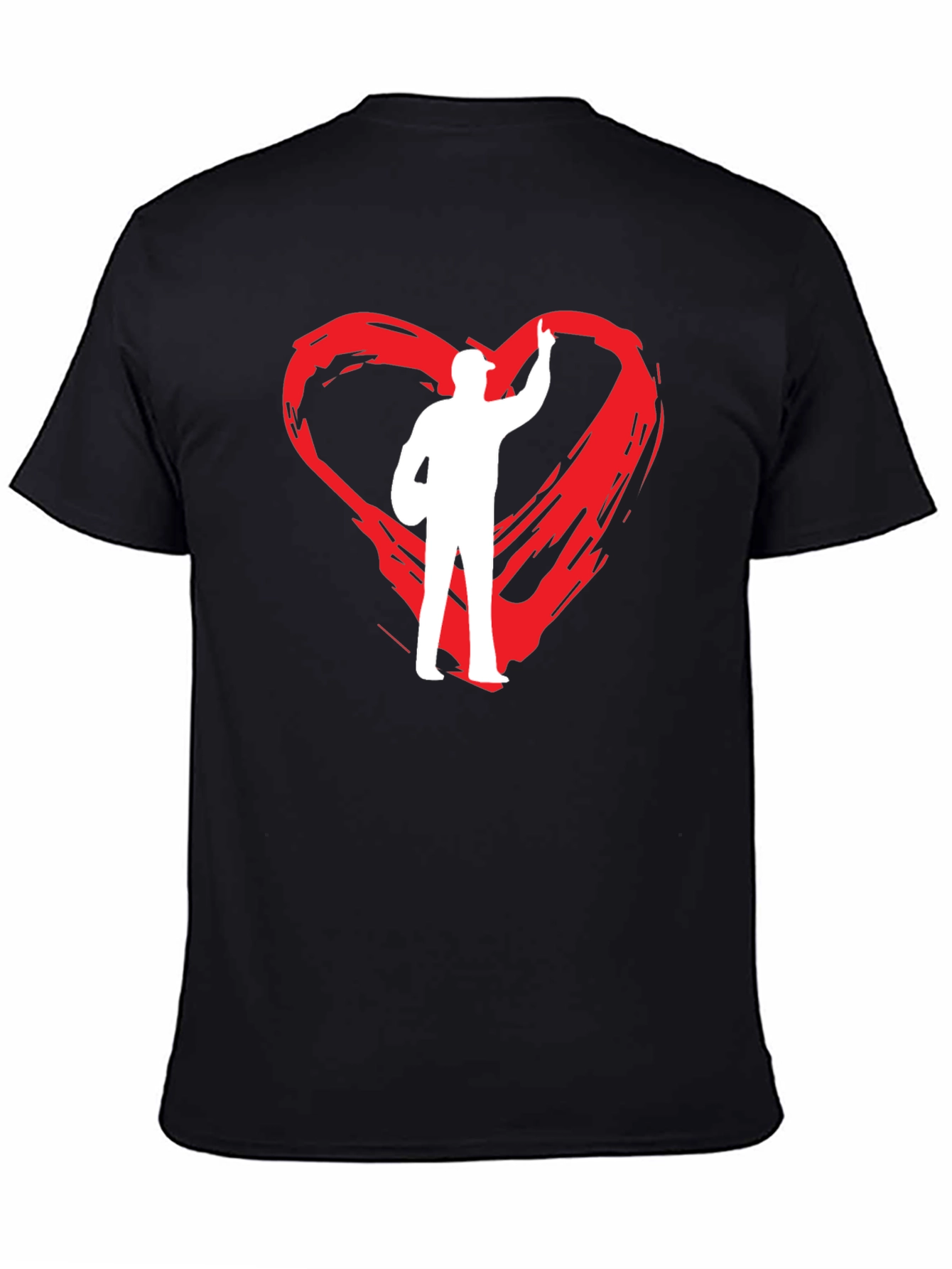 Heart Painter Tee - Black Graphic T-Shirt