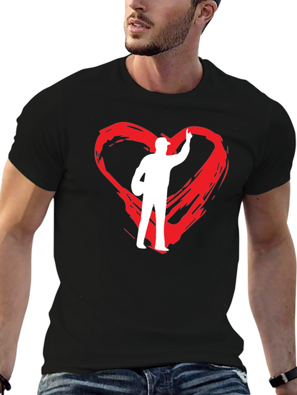Heart Painter Tee - Black Graphic T-Shirt