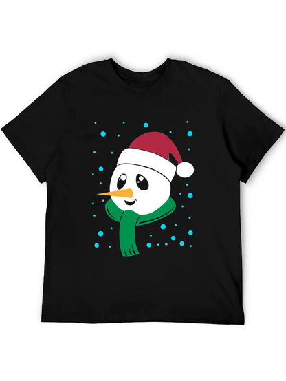 Festive Snowman Graphic Tee - Holiday Cheer