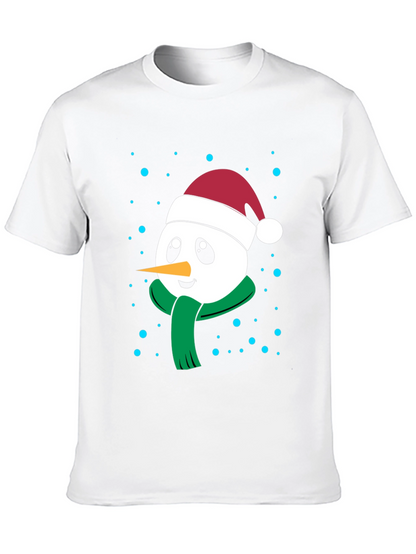 Festive Snowman Graphic Tee - Holiday Cheer