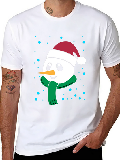 Festive Snowman Graphic Tee - Holiday Cheer