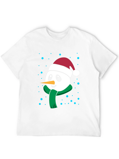 Festive Snowman Graphic Tee - Holiday Cheer