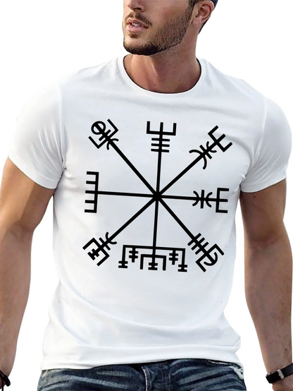 Vegvisir Compass T-Shirt - Norse Viking Runes
