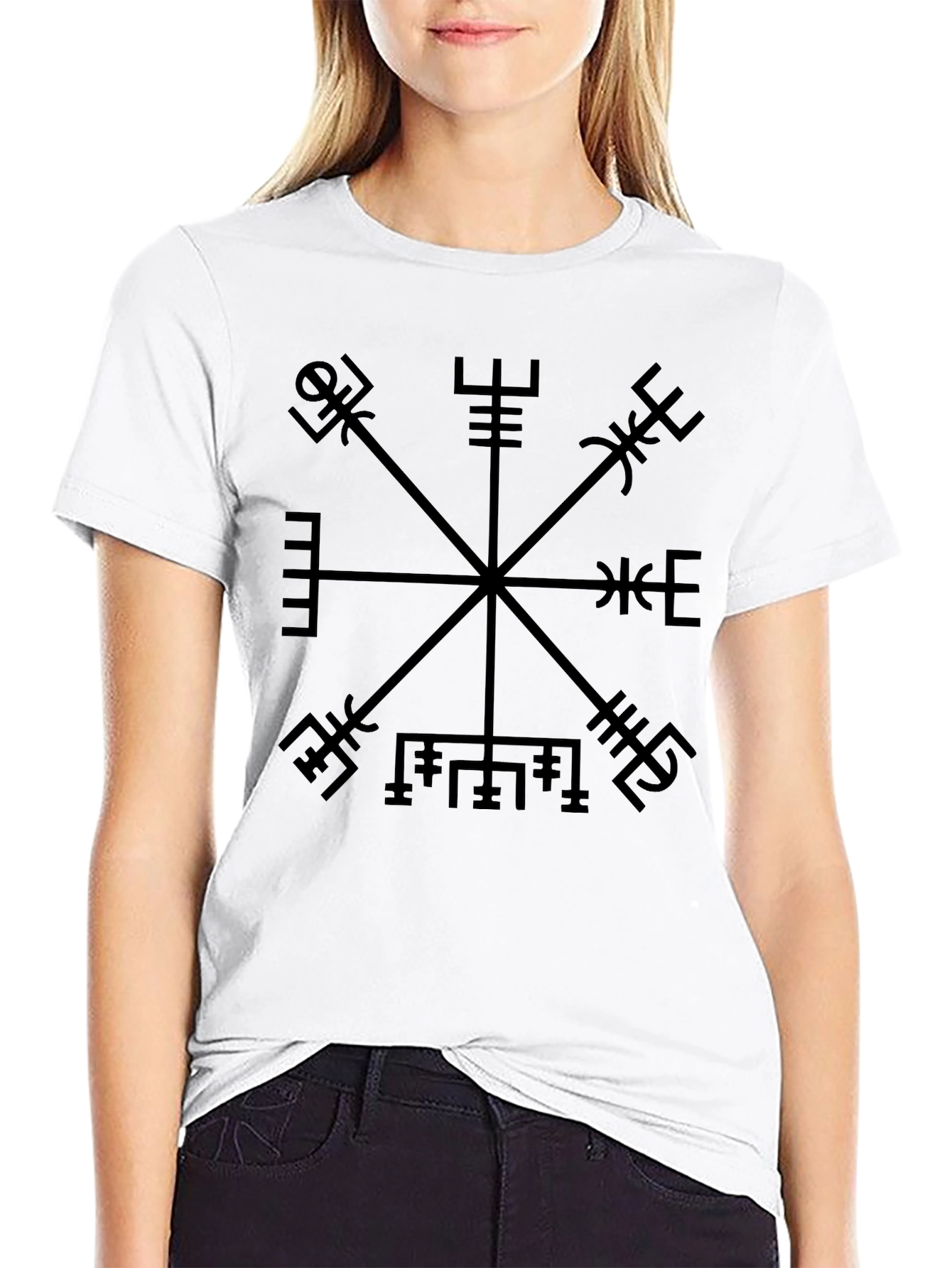 Vegvisir Compass T-Shirt - Norse Viking Runes