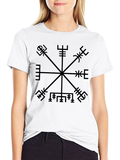 Vegvisir Compass T-Shirt - Norse Viking Runes