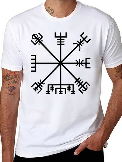 Vegvisir Compass T-Shirt - Norse Viking Runes