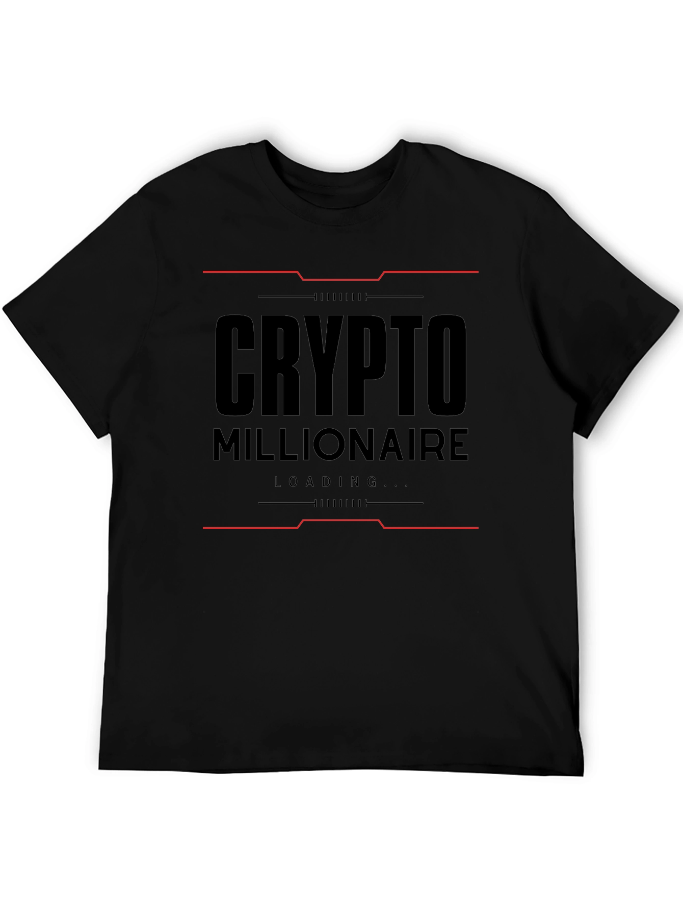 Crypto Millionaire Loading Black T-Shirt